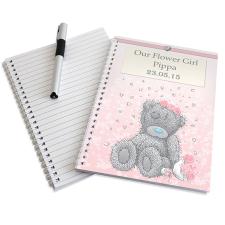 Personalised Me to You Flower Girl Bridesmaid Wedding Notebook